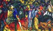 August Macke Zoologischer Garten (I) oil painting on canvas